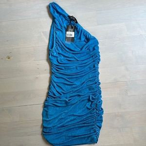 Lioness Blue One Shoulder Dress